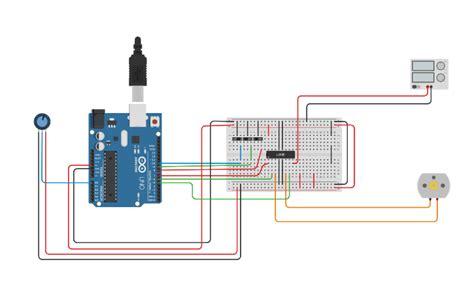 Circuit Design Dc Motor L293d Arduino With Pwm Tinkercad
