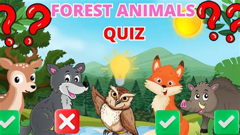 Forest Animal Sounds And Names Quiz For Kids Youtube