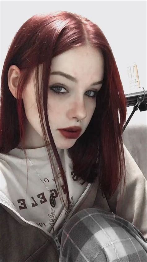 Blood Red Hair Cherry Red Hair Red Hair Inspo Wine Hair Girls With