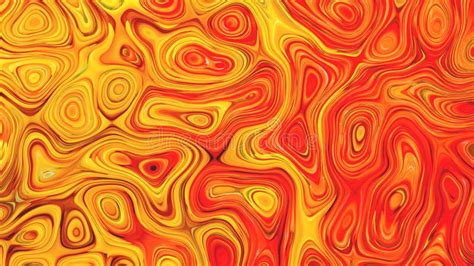 Yellow And Orange Abstract Swirls Psychedelic Patterns Stock Image