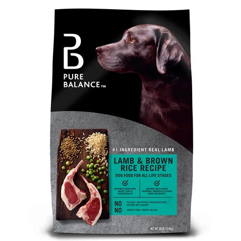 Pure Balance Lamb And Brown Rice Flavor Dry Dog Food 30 Lb Bag