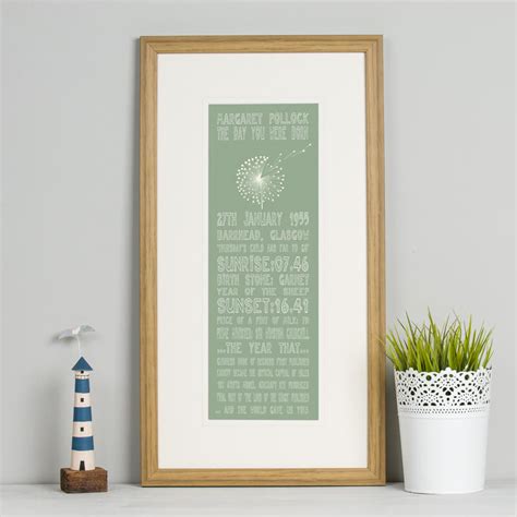 Gift her a whole day of joy and luxury. Personalised 60th Birthday Print - Buy from Prezzybox.com
