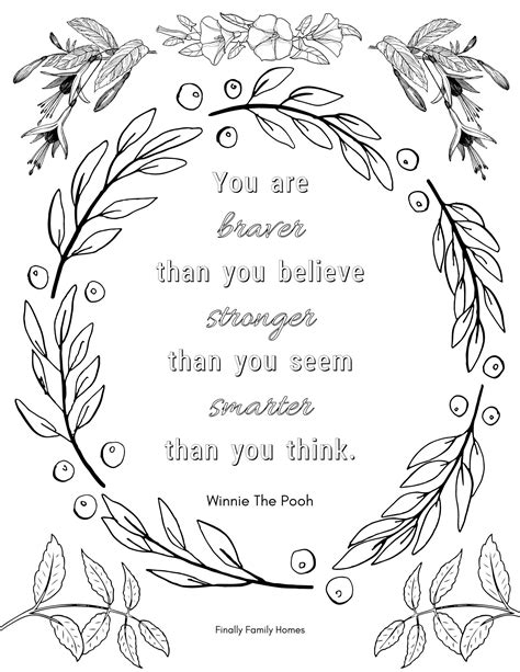 Inspirational Quotes Coloring Pages Printable