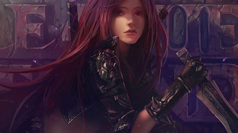 Fondos De Pantalla Videojuegos Anime Liga De Leyendas Katarina Oscuridad Captura De