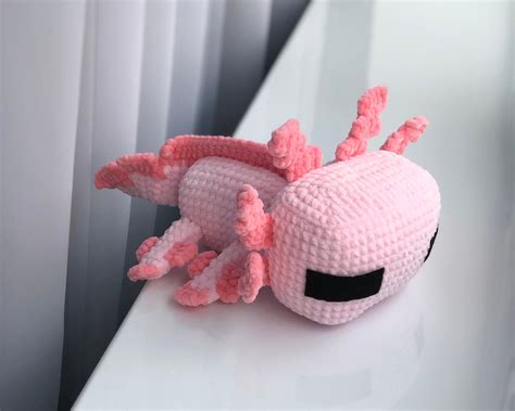 Minecraft Axolotl Plush Minecraft Plushie Gamer T Etsy