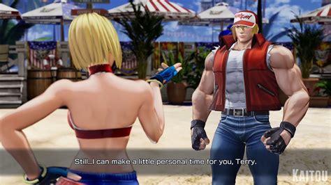 Blue Mary And Terry Bogard Flirt With Each Other King Of Fighters Xv