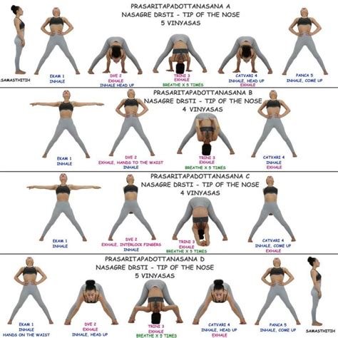 how to wide legged forward bend yoga pose prasarita padottanasana 5 variations gymguider
