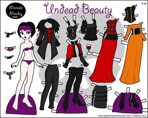 Undead Beauty Vampire Paper Doll To Print • Paper Thin Personas