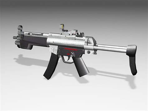 Handk Mp5 Submachine Gun 3d Model 3ds Max Files Free Download Cadnav