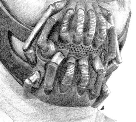 Bane Pencil Drawing Etsy Pencil Drawings Bane Drawings