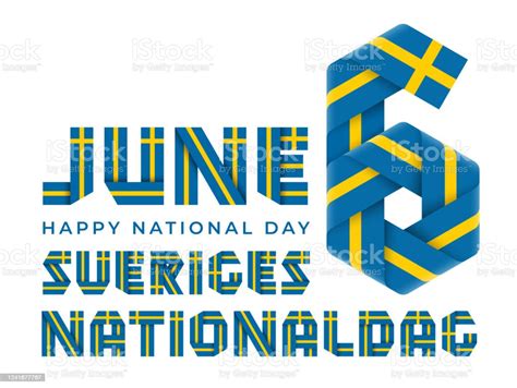 June 6 Sweden National Day Congratulatory Design With Swedish Flag