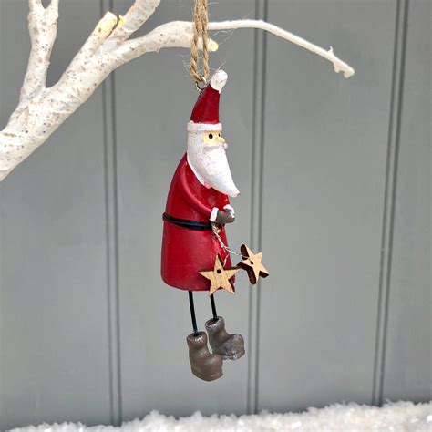 Christmas Santa Hanging Decoration By Pink Pineapple Home And Ts
