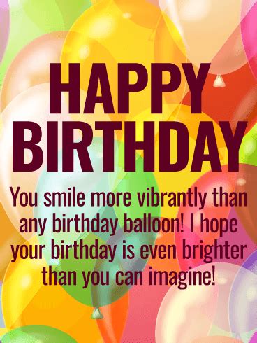 Texts to make her laugh. You Have Bright Smile! Happy Birthday Wishes Card ...