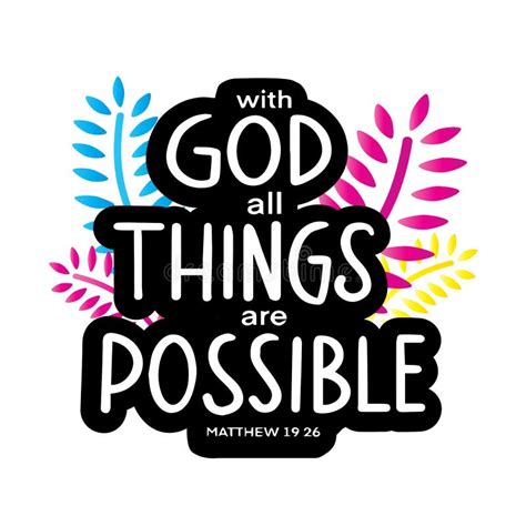 God All Things Possible Stock Illustrations 104 God All Things