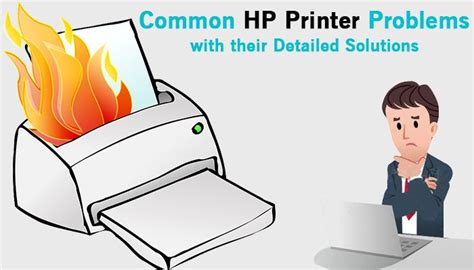 A Man Sitting In Front Of A Printer With The Text Common Hp Printer
