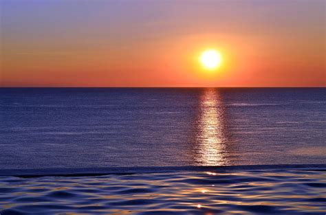 Free Picture Ocean Dusk Horizon Water Beach Reflection Sea Sky Sun