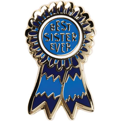 Best Sister Ever Enamel Pin Primitives By Kathy