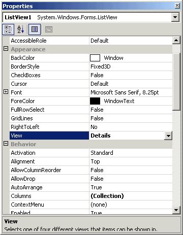 Listview Control With Multiple Column In Vb Net