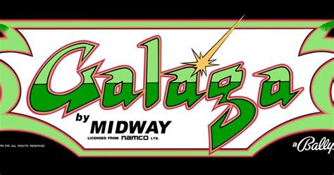 Galaga Logo Midway Logo 80s Galaga Game Retro