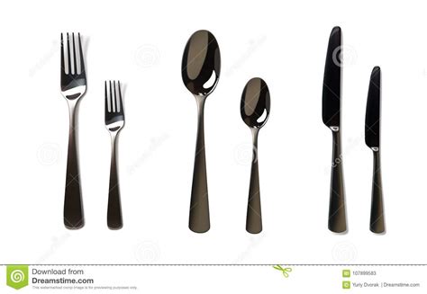Download Realistic Fork And Knife Mockup. Stainless Steel, Silver Kitchenware, Flatware. Isolated Vector ...