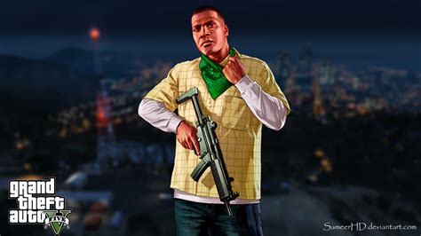 Grand Theft Auto V Franklin Clinton Wallpaper By Sameerhd On Deviantart