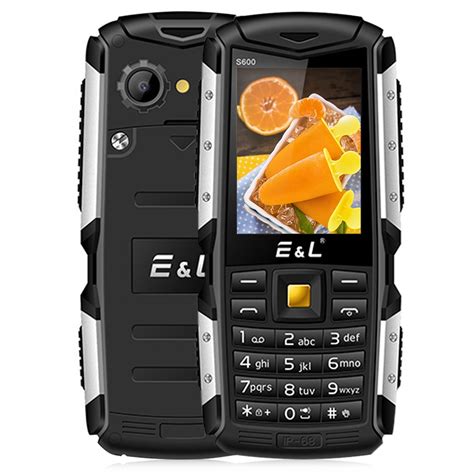 Original El S600 Ip68 Quad Band Phone 24 Inch Dual Sim Card Waterproof