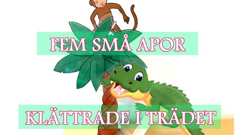 Fem små apor klättrade i trädet | Barnsånger - YouTube