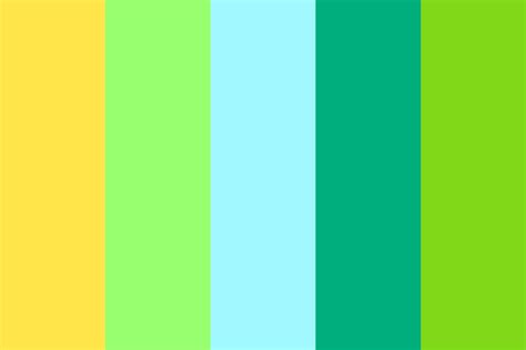 The red, green and blue use 8 bits each, which have integer values from 0 to 255. Blue Green Yellow Color Palette