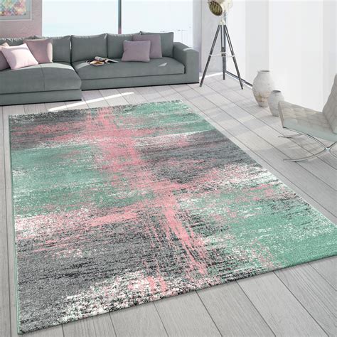 Hast du bis hierhin gescrollt, um die fakten über pastell teppich kelim zu erfahren? Teppich Wohnzimmer Modern In Grau Mint Grün Rosa Pastell ...