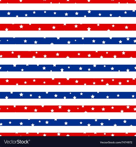 Seamless Striped Pattern With Stars Royalty Free Vector