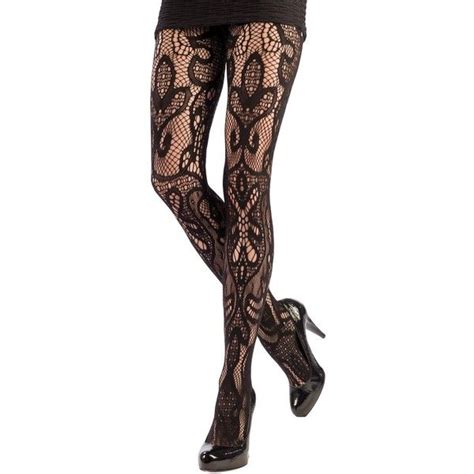 oriental lace tights 59 liked on polyvore featuring intimates hosiery tights lacy