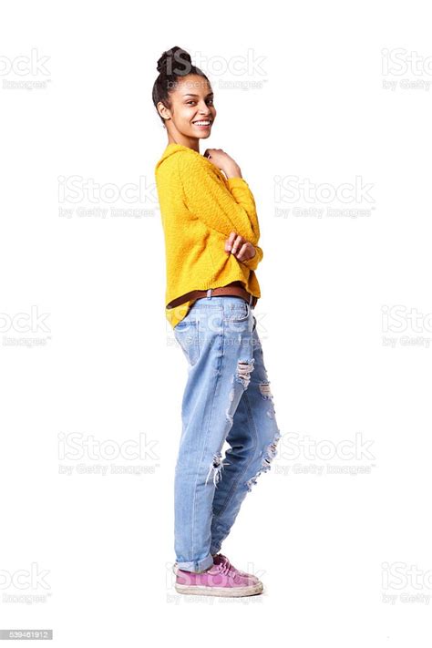 Portrait Of Attractive Young African American Woman Stock Photo