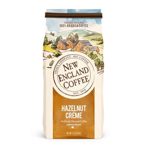New England Coffee Hazelnut Creme Medium Roast Ground Coffee 22 Oz