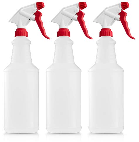 3 Pack Plastic Trigger Spray Bottles Large Empty Duty Sprayer Chemical