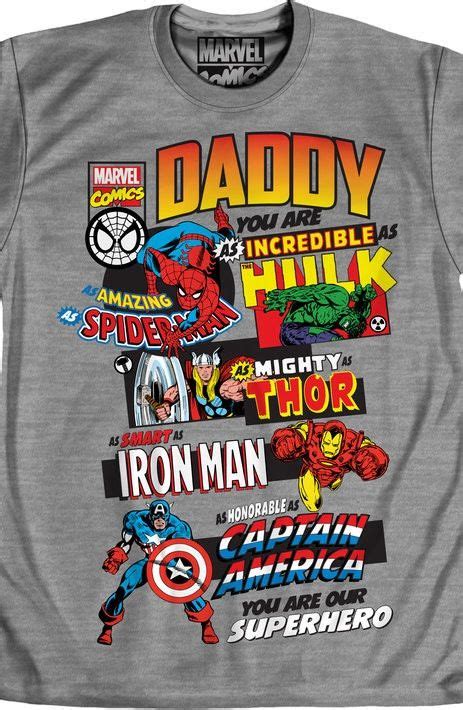 Download Marvel Comics Father's Day T-Shirt | Fathers day shirts, Father's day t shirts, Fathers day