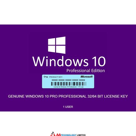 Genuine Windows 10 Pro Licence Key 3264 Bit