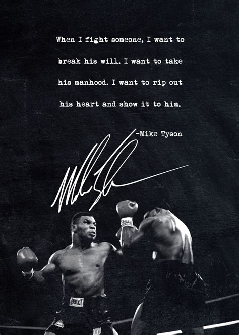 Boxing Mike Tyson Quotes Poster Picture Metal Print Paint By Team
