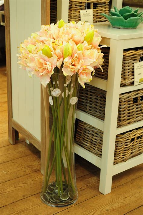 Peachpink Long Stemmed Silk Flowers £825stem Charlie6 Glass