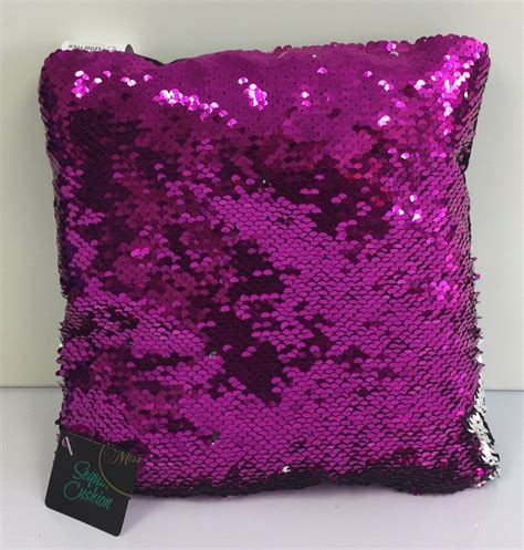 Mermaid Style Magic Colour Changing Sequin Cushion Pink Collins