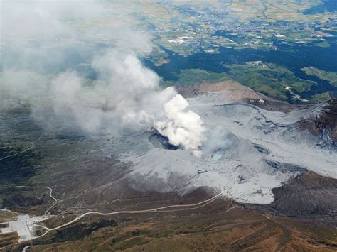 Mount Aso Erupts Without Warning In Japan The Independent The