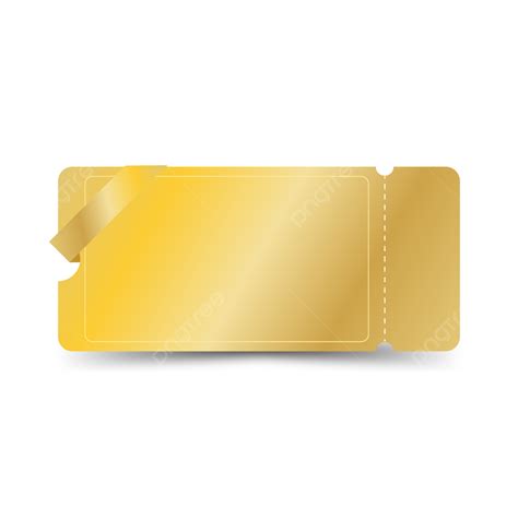 Golden Ticket Blank Coupon Template Vector Illustration Golden Ticket