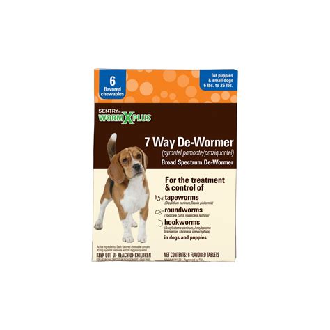 Sentryhc Wormx Plus Flavored De Wormer Chewables For Small Dogs