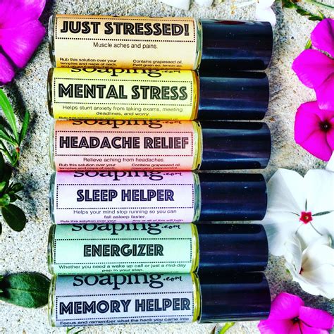 Set Of All 6 Aromatherapy Roll Ons Including Headache Relief Sleep Helper Energizer Mental