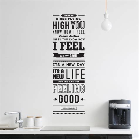 Feeling Good Quote Wall Sticker By Oakdene Designs