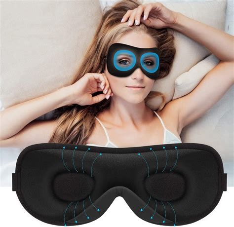 Boniesun Ultra Soft Eye Mask For Sleeping Total Blackout Sleep Mask For Men Women Comfort 3d