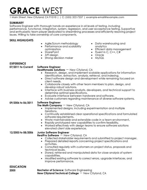 This complete software engineer cv example is an excellent guide to reference as you create your own. Software Engineer Resume Examples | IT Resume Samples | LiveCareer