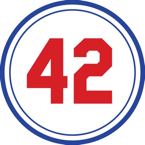 Honor #42 with mlb jackie robinson #42 collection from the official online store of major league shop for mlb jackie robinson commemorative jerseys, tees, gear and more at mlbshop.com. File:Jackie Robinson's retired number 42.svg - Wikimedia ...