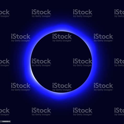 Eclipse Of Sun Circle With Crown Vector Design Stock Illustration