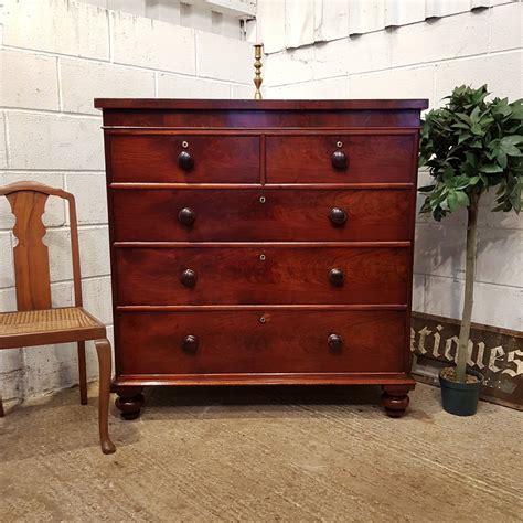 Antique Victorian Mahogany Chest Of Drawers C1880 685297