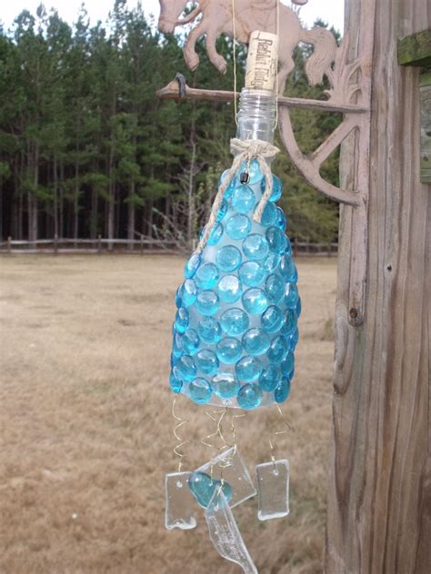 Recycled Wine Bottle Wind Chime Wine Bottle Wind Chimes Recycled